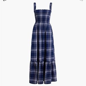 Hill House Anjuli Nap Dress in Navy Plaid in size XS. NWT still in packaging